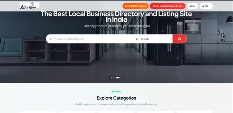 A2zbizz local business directory website and SEO Gnext Delhi