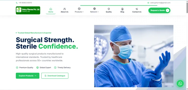 Celery Pharma surgical products corporate website