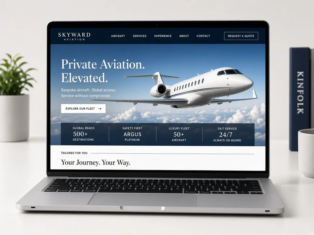 EMSOS Aviation corporate web development portfolio Gnext Delhi